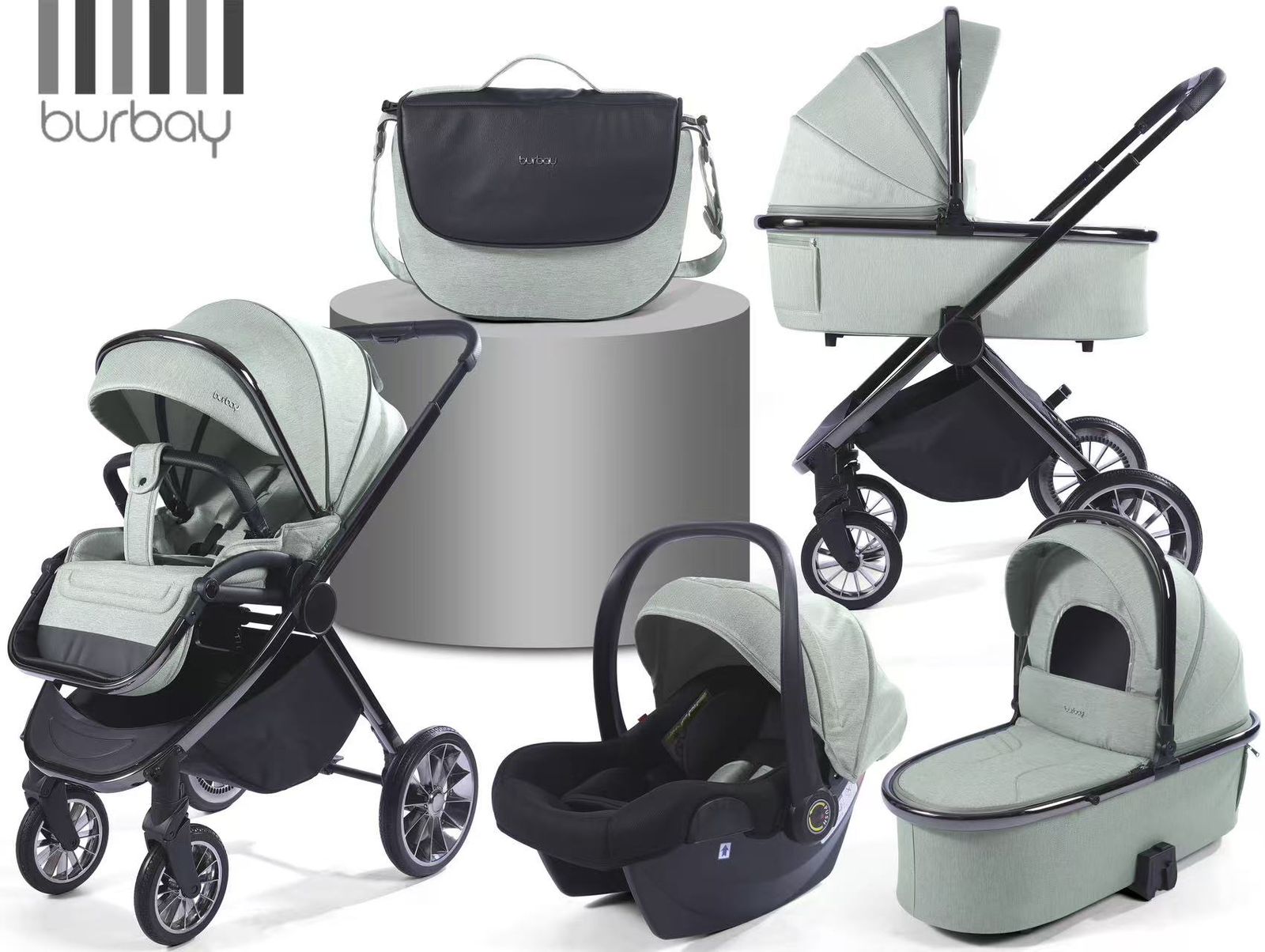 Poussette Burbay 3-en-1 Burbay Réversible | AS105