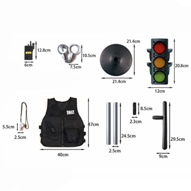 Jeu Éducatif Sécurité Routière CXL – Kit Policier avec Feu Tricolore Lumineux