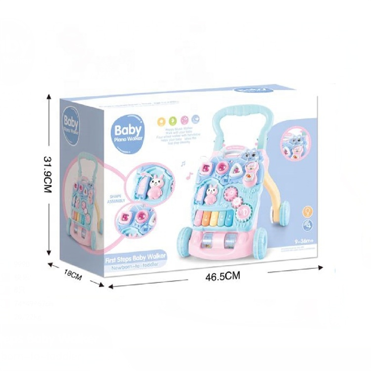 Trotteur Piano Bébé Multifonction avec Centre d’Activités – 9 à 36 Mois