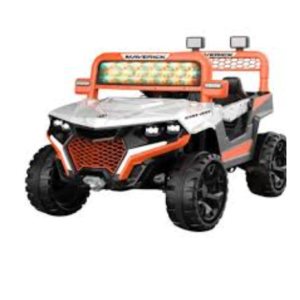Voiture Électrique Enfant 12V Orange et Blanc – Véhicule Tout-Terrain 4×4