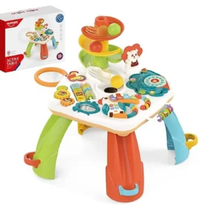 Table d’Activités Bébé Huanger Musicale  – Jouet d’Éveil Montessori avec Piano et Balle